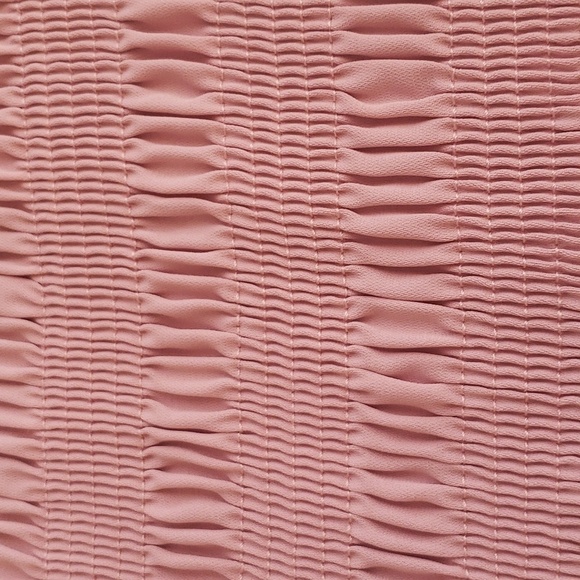 Zattcas Smocked Maxi High/Low Short Sleeve Vneck Flowy Dress in Pink Size XL - Picture 11 of 15